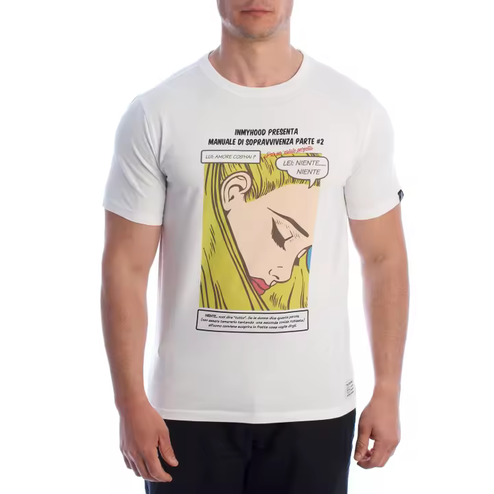 inMyHood-Camiseta Manga Corta Estampado Cómics de Algodón HS24MTS21-B para Hombre - 1