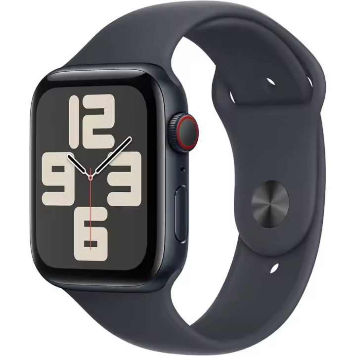 SMARTWATCH - Apple Watch SE de 2.ª generación GPS + Cellular Smartwatch con Caja de Aluminio en Medianoche de 44 mm y Correa Deportiva Medianoche - Talla M/L. Monitores de entreno y sueño y Resistencia al Agua - 1