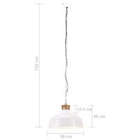 vidaXL Lámpara colgante industrial 58 cm blanca E27 - details 7