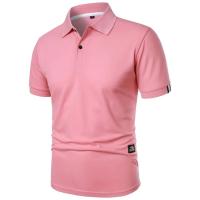 Camisa Polo Hombre Verano Manga Corta Color Sólido Transpirable Camiseta Ligera Para Fitness Estilo Callejero Cuello Redondo - details 6