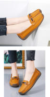 Zapatillas Casuales Para Mujer 2024 Talla Grande Zapatos Planos Slip-on Mocasines De Cuero Genuino Barco Zapatos Casuales De Primavera/Otoño - details 10
