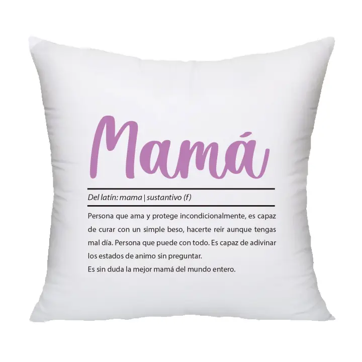 Cojín Personalizado Definición de Mamá con Relleno - Día del Padre, Día de la Madre, Cumpleaños, Aniversario, Comunión, Navidad, San Valentín - 1