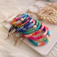 KKBEAD Pulsera De Disco Heishi Para Mujer Pulsera De Arcilla Polimérica De Otoño E Invierno Joyería De Moda Ajustable Colorido - details 0