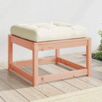 vidaXL Taburete de jardín con cojines madera maciza de abeto Douglas en color Douglas natural/Blanco/Impregnado natural y más | cómodas modernas ergonómicas para comedor cocina salón hogar - details 0