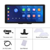 Podofo-Monitor inalámbrico para salpicadero de coche, Carplay, Airplay, Android Cast, compatible con tarjeta TF, cámara de respaldo, 10,36 pulgadas - details 15