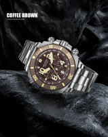 Reloj Deportivo De Inmersión Para Hombre 2024 Reloj De Cuarzo Con Pantalla Grande De Acero Inoxidable 316L Y Cristal De Zafiro Resistente Al Agua 500M Luminoso Chronógrafo - details 9