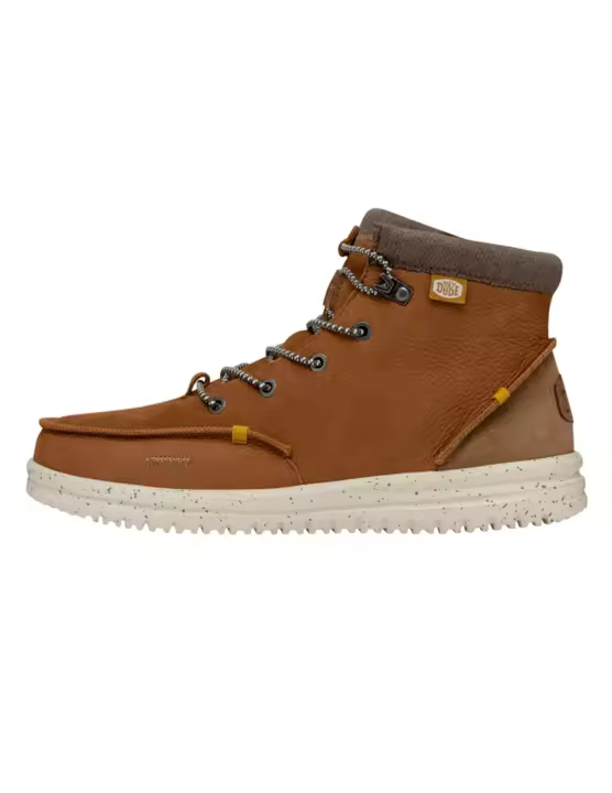 Bota De Hombre Bradley Leather De Hey Dude Resistente Al Agua Cognac - 1