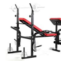 ManiBoom Banco Musculacion PLEGABLE y Ajustable, Gimnasio en Casa COMPLETO con Banco de Pesas MULTIFUNCIONAL, Soporte Barra Press Banca con Carga de Hasta 200KG, Banco de Abdominales Estable - details 7
