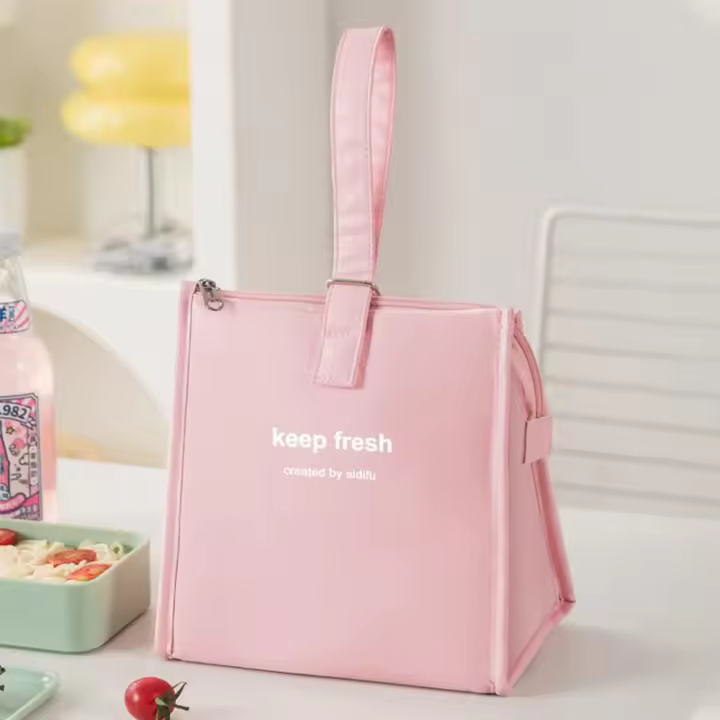 Bolsas De alMuerzo para Mujeres Hombres, Bolsa de alMuerzo portátil resistant to Agua a prueba de fugas Caja De alMuerzo Bolsa de ASAS para trabajo Escuela picnics Viaje (Pink) - 1