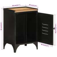 vidaXL Mueble de baño hierro y madera maciza de mango 40x30x60 cm - details 6