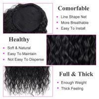 Pelucas Sintéticas 24 Pulgadas Cacheadas Con Cola De Caballo Extensión De Cabello Resistente Al Calor Con Cordón Para Mujeres Y Niñas - details 4