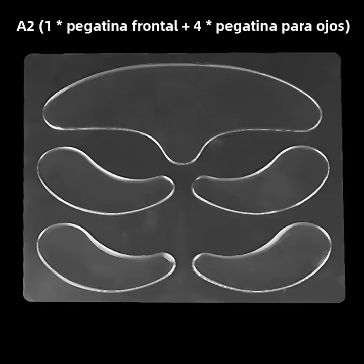 5Pcs Parches De Silicona Reutilizables Para El Rostro Antiarrugas Y Lifting De La Piel Para El Cuidado Del Envejecimiento De La Frente Y El Cuello - 1