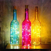 6pcs Luz LED Para Botella De Vino Con Pilas Incluidas Decoración Navideña De Guirnalda De Luces Faeiras Para Bar Boda Fiesta De Navidad - details 2