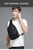 SSITO Mochila de hombre with USB para hombre, Bolso de Hombre impermeable para hombre, Bolso de pecho para hombre, mochipa Cruzada para hombre de 9,7" - details 6