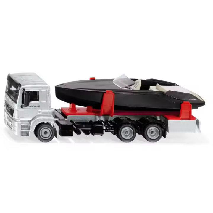 Siku Camión MAN con Lancha Motora - Potencia de Hasta 430 CV - 1
