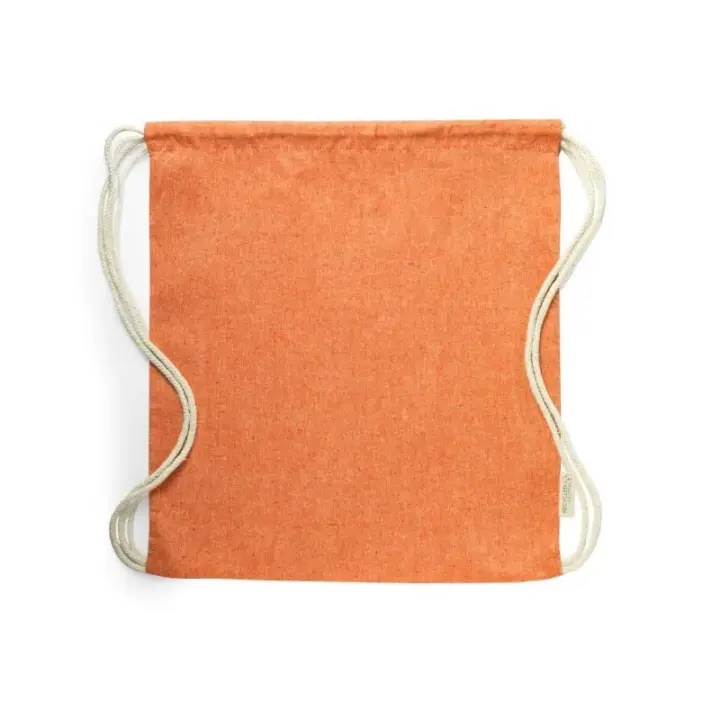 Mochila de algodón reciclado KONIM Naranja - Práctica y ecológica para llevar todo lo que necesitas - 1