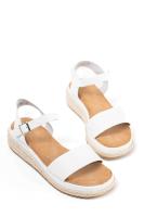 Lyla Wang Sandalias doradas mujer de esparto diseño con doble tira - details 15