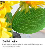 Lámpara De Noche LED Recargable Con Flores De Girasol Iluminación Interior Para Dormitorio Luz De Mesa Decorativa Para La Cama - details 14