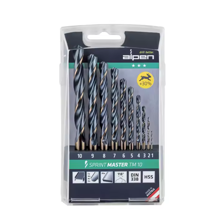Estuche Brocas Alpen Hss Sprint Master  10 Piezas - 1