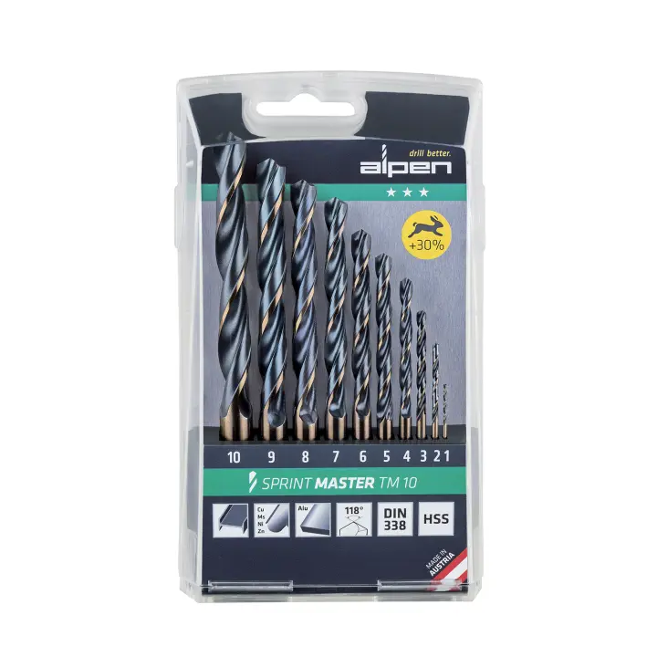 Estuche Brocas Alpen Hss Sprint Master  10 Piezas - 1