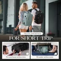 Mochila de viaje de cabina de avión 40x20x25 Mochila de cabina para Ryanair 40x20x25 Maletas de viaje Mochilas de cabina 40x20x25 Mochila de viaje de cabina 20L con agujero de carga y bolsillo antirrobo, negro - details 1