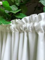 Cortinas Cortas De Tulle Blanco Color Sólido Con Cabeza Doble Para Ventanas Cocinas Armarios Decorativas No Taponadoras - details 6