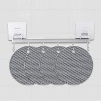 Salvamanteles de silicona de 4 piezas, albrilla antideslizante de silicona para olas, resistente al calor, para aislamiento - details 1