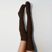 Calcetines De Piel Media Calf High Para Mujer Preppy Térmicos Y Estilizados Con Material Grueso Para Invierno Calcetines De Tejido - details 4