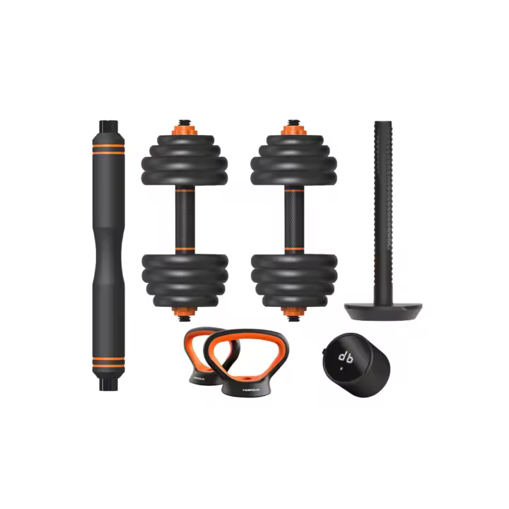 Kit de pesas conectadas 40Kg Xiaomi Fed, App incluida: mancuernas (pesos + barras) + barra + pesa rusa + sensor - 1