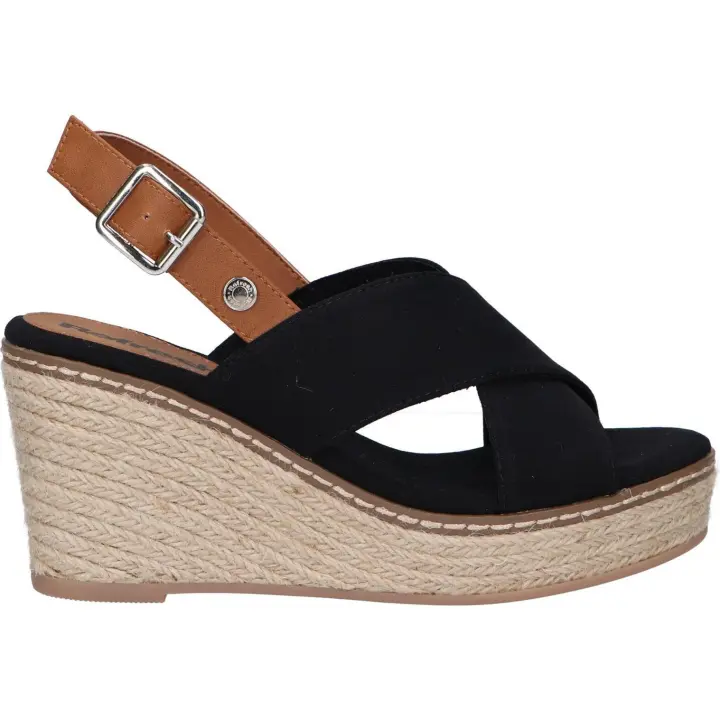 Sandalias de Mujer REFRESH 170835 TEXTIL COMBINADO NEGRO - 1