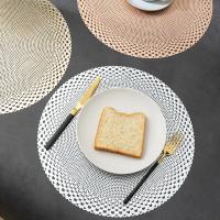 2PCS Tapete Redondo De PVC Para Mesa 38CM Diámetro Antideslizante Estilo Occidental Para Hotel Restaurante Aislamiento Térmico Hueco - details 6