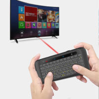 Teclado Retroiluminado Con Pantalla Táctil Air Mouse Y Touchpad LED Colorido Wireless Con Receptor USB Ajustable Brillo - details 10