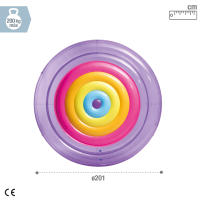 INTEX - Isla hinchable gigante, ?201 cm, Diseño arcoíris, Cuerda de agarre y 2 cámaras de aire, Incluye parche reparación, Flotador doble adulto, Colchonetas hinchables, Colchoneta piscina - details 3