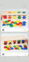 Juguete Educativo De Madera Con 25 Bloques Geométricos De Colores Caja De Almacenamiento Para Niños Juguete Montessori Para Preescolar - details 5