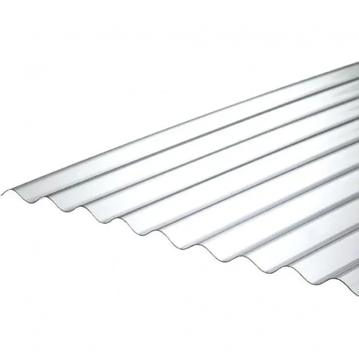 10 Ladas de policarbonato corrugado "SuperDur" WAVE 76/18 CLEAR 1265X3000mm con Protección UV - 1