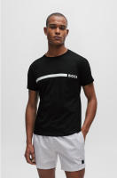 Camiseta Boss Slim Fit Algodón Manga Corta Logo (Negra) - details 0