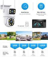 Cámara Solar Inteligente Tuya WIFI Con Doble Lente 8MP Vigilancia De Video Inalámbrica Exterior Cámara De Batería PTZ CCTV Doble Pantalla PIR Detectar - details 10