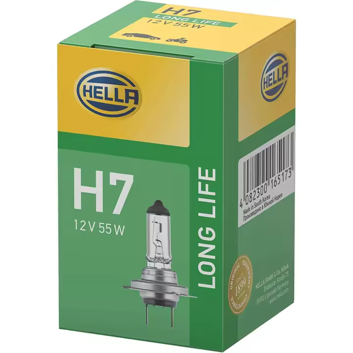 Hella HELLA Recambio Luz Coche 8GH 007 157-201 Lámpara H7 12V 55W Px26d - 1