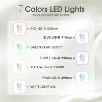 Máscara De Belleza LED Para Rostro Con Terapia De Luz 7 Colores Dispositivo De Cuidado De La Piel Rojo Para Uso Doméstico - details 2