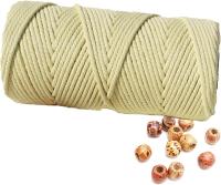 Cordón De Macramé 3mm 100m Algodón Natural Para Tejido Manual Colores Pared Colgante Tejido De Tela Tapestry Hecho a Mano - details 14