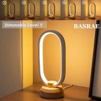 Lámpara de mesa LED pequeña, lámpara de noche ovalada, luz de mesa blanca, lámpara de escritorio que cambia de 3 colores - details 0