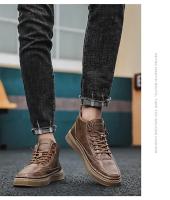 Botas De Cuero Para Hombre Alta Top Moda Algodón Zapatos De Tobillo Botines Casuales Negocios Exterior Zapatillas Nuevas Primavera/Otoño - details 9