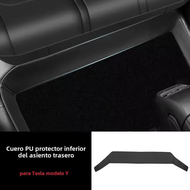 Protector De Asiento Trasero Para Tesla Modelo 3 Highland 2024 Y Modelo Y Almohadilla Protectora Antigolpes De Cuero TPU Completa - 1