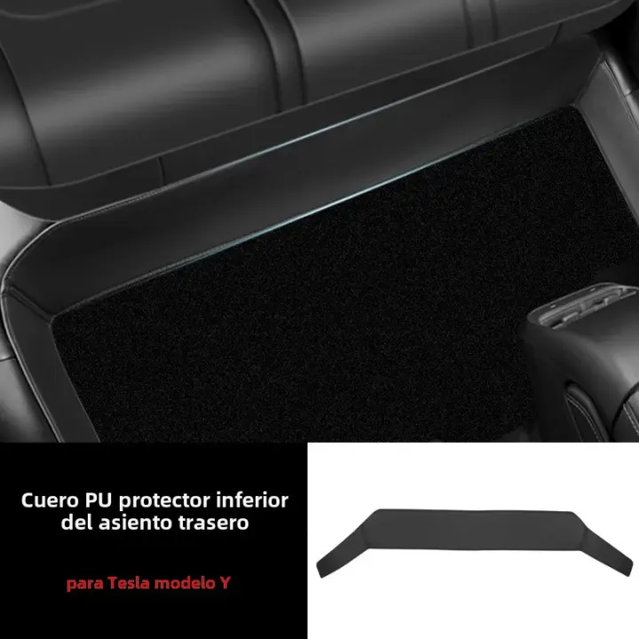 Protector De Asiento Trasero Para Tesla Modelo 3 Highland 2024 Y Modelo Y Almohadilla Protectora Antigolpes De Cuero TPU Completa - 1