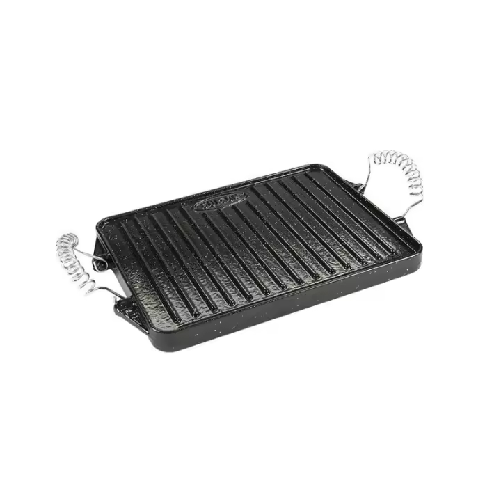 Garcima Plancha Hierro Fundido Rectangular Esmaltada 24x44 Cm | Vida útil Prolongada - 1