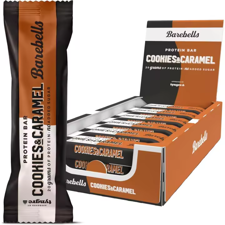 Barebells - Barritas Proteína - Cookies & Caramel - Pack de 12 X 55g - 1
