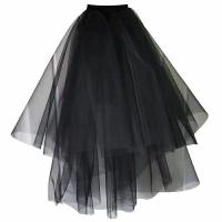 Velo De Novia Negro Vintage Doble Capa De Gasa Malla Con Encaje Para Mujeres Y Niñas Accesorio De Cabeza Para Fiestas Y Fotos - details 8