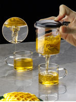 HMLOVE Tetera De Vidrio Resistente Al Calor Para Puer Kettle Infusor De Té Con Filtro De Borosilicato Alto 801-900ml Gung Fu Teawear Chino Flor Pot - details 6