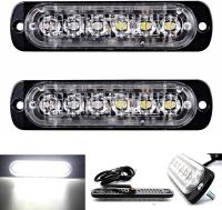 Barra de Luz estroboscópica de advencencia de Emergencia Para el bajo de la carrocería, ultradelgada, de 6 LED Y 18 W, colámbar, para vehículos de 12 a 24 V, Luz intermitente de seguridad - details 4