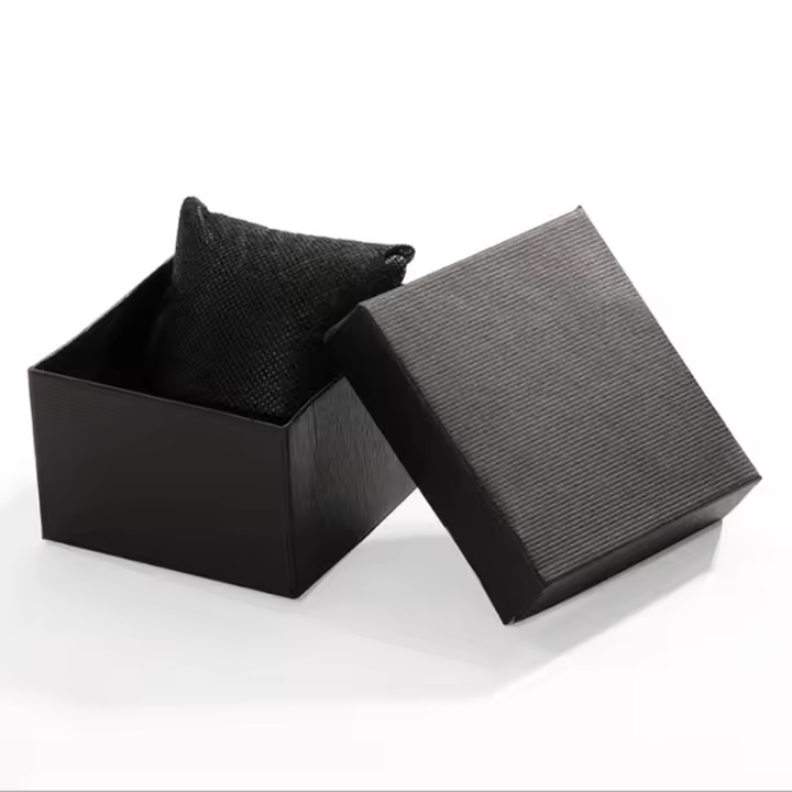 Caja De Regalo Para Reloj Negro Con Almohadilla Y Estuche De Exhibición Para Relojes De Pulsera Organizador De Almacenamiento Para Hombres Y Mujeres - 1